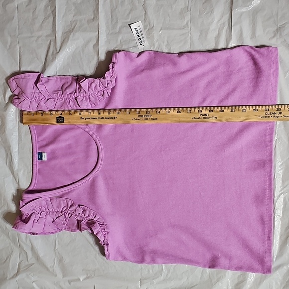 Old Navy Ruffled Mixed Fabric Tank Top Womens XXL New - Picture 11 of 12